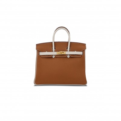 HERMES BIRKIN 30 TOGO LEATHER GOLDEN BROWN MILKSHAKE PLATINUM BUCKLE MSBK3332411 (30*23*15cm)